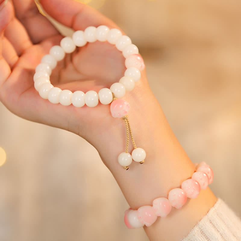 KarmaRipple's Authentic Bodhi Seed Lovely Paw Fortunate Cat Paw Peace Bracelet p12