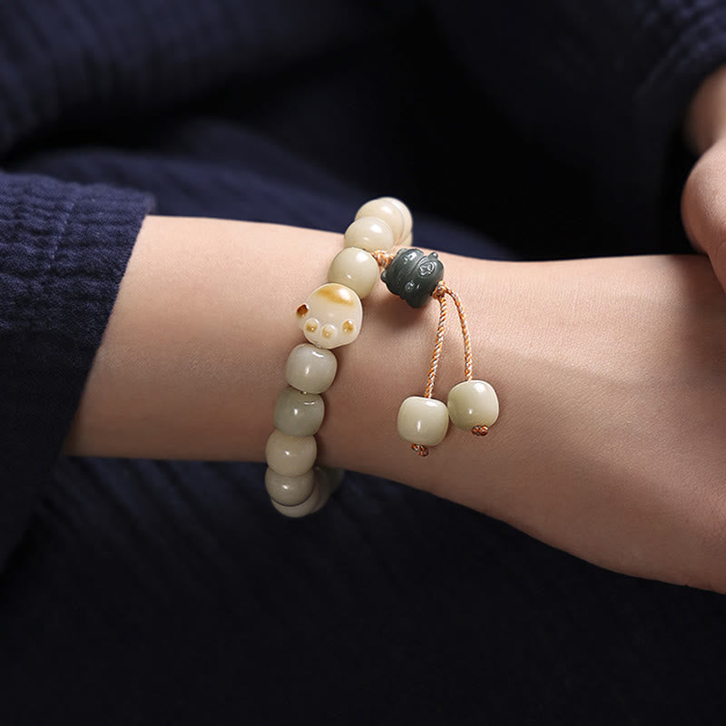 KarmaRipple's Fortunate Cat Bodhi Seed Cat Paw Peace Bracelet p7