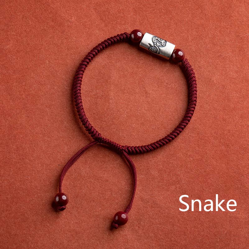 KarmaRipple's 925 Sterling Silver 12 Chinese Zodiac Cinnabar String Bracelet p41