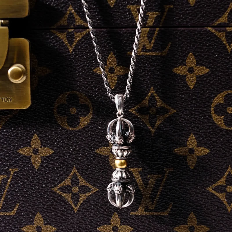 KarmaRipple's Tibetan Dorje Vajra Design Wealth Pendant Necklace p13