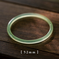 Bracelet manchette Force Courage en calcédoine verte authentique de KarmaRipple
