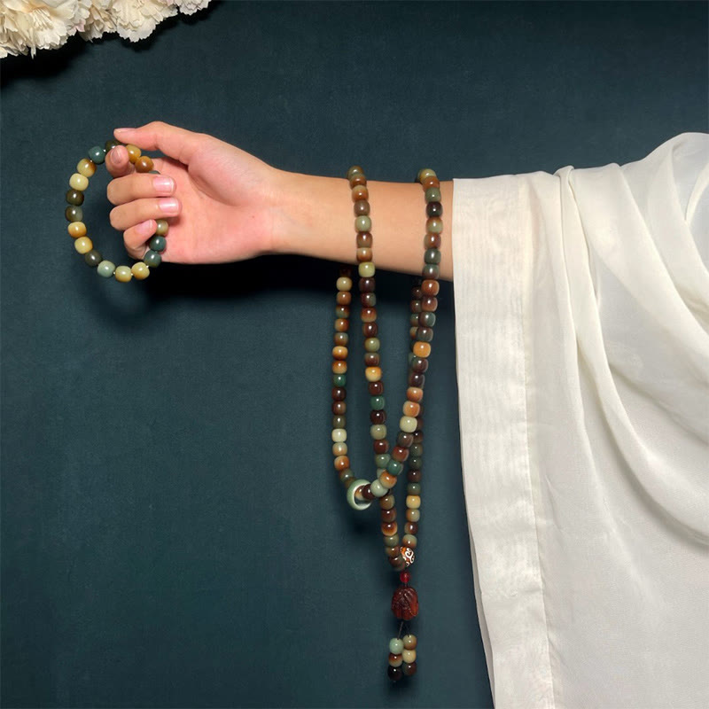 KarmaRipple's 108 Mala Beadwork Bodhi Seed Peace Wisdom Bracelet Wrist Mala Pocket Mala p4
