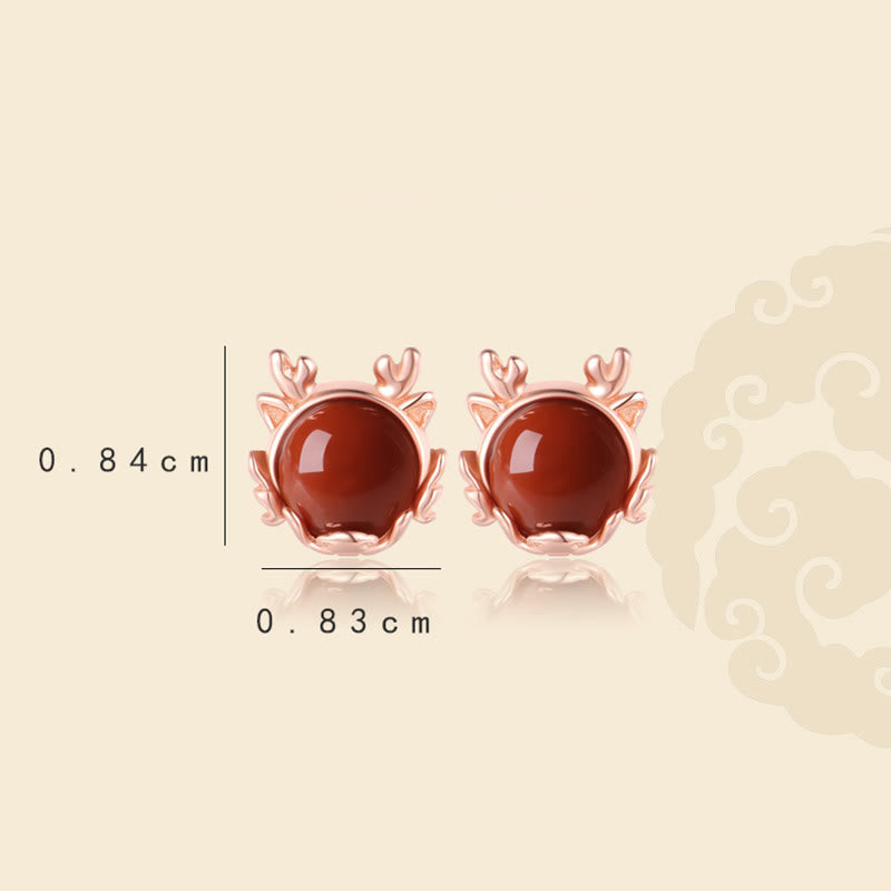 KarmaRipple's ???A Flash Sale- 925 Sterling Silver Year of the Dragon Cinnabar Red Agate Dragon Protection Bracelet Pendant Necklace Earrings Ring p14