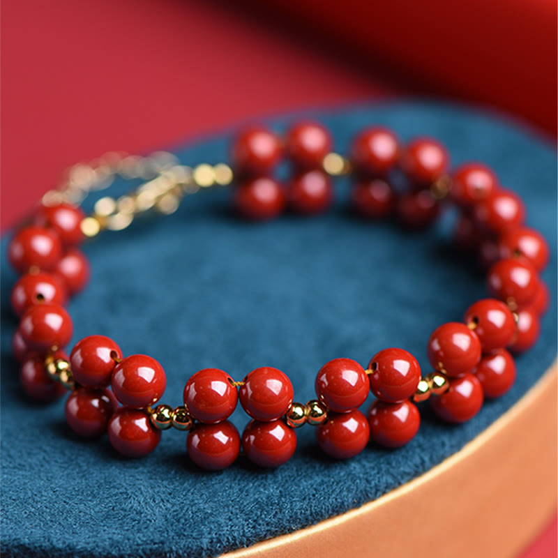 KarmaRipple's Authentic Cinnabar Beaded Blessing Bracelet p6