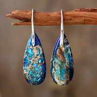Boucles d'oreilles en pierres précieuses équilibrantes Emperor Stone de KarmaRipple