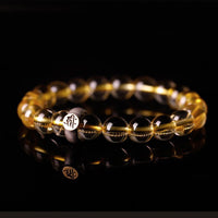 Bracelet de protection en argent sterling 925 avec pendentif en citrine et Bouddha du zodiaque chinois de KarmaRipple