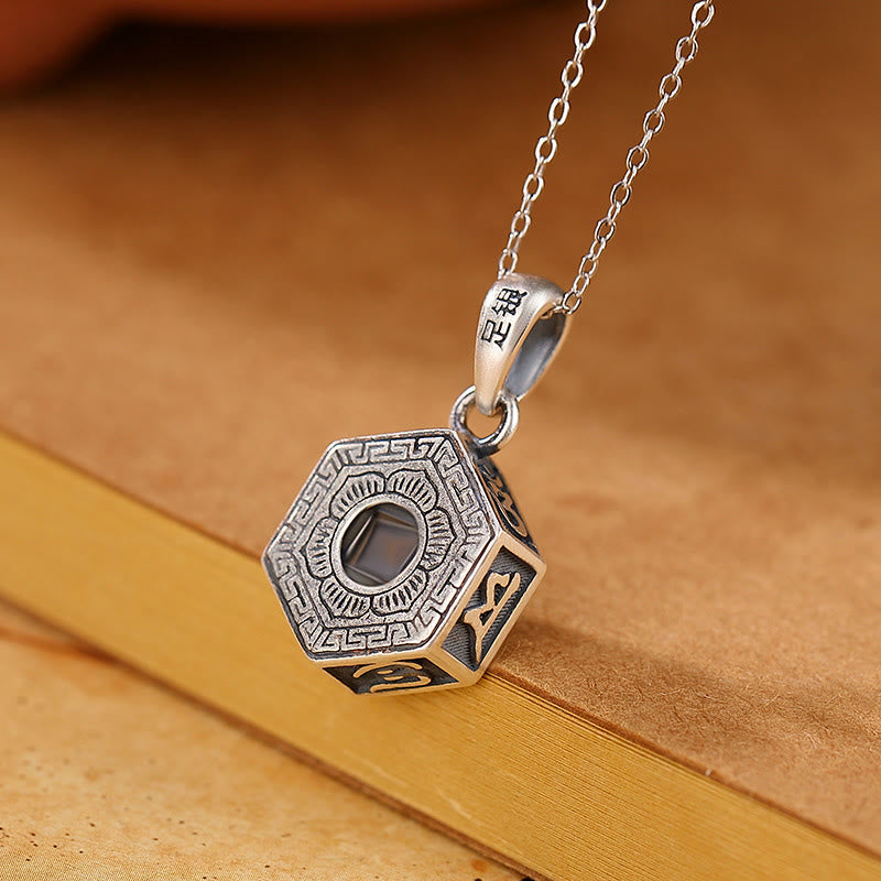 KarmaRipple's 990 Sterling Silver Tibetan Om Mani Padme Hum Lotus Love Projection Pendant Necklace p5