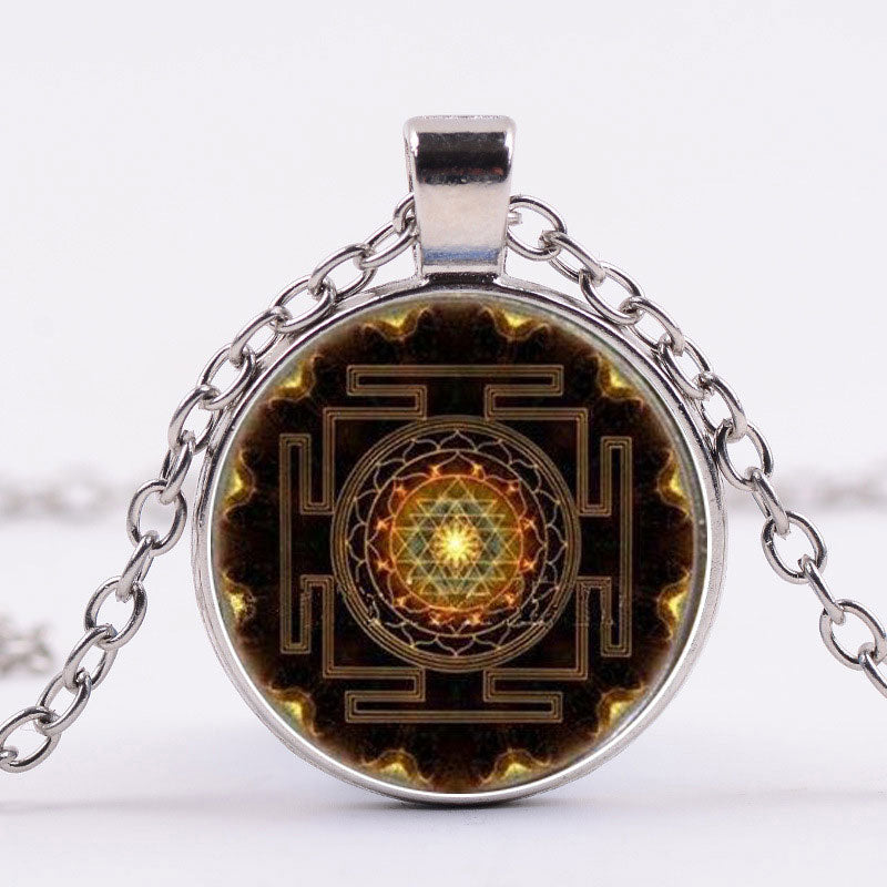 KarmaRipple's Sacred Sri Yantra Time Gemstone Pendant p6