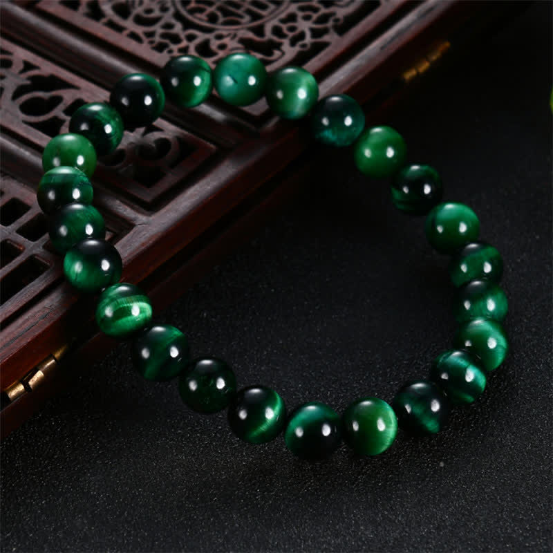 KarmaRipple's Authentic Green Tiger Eye Strength Bracelet p2