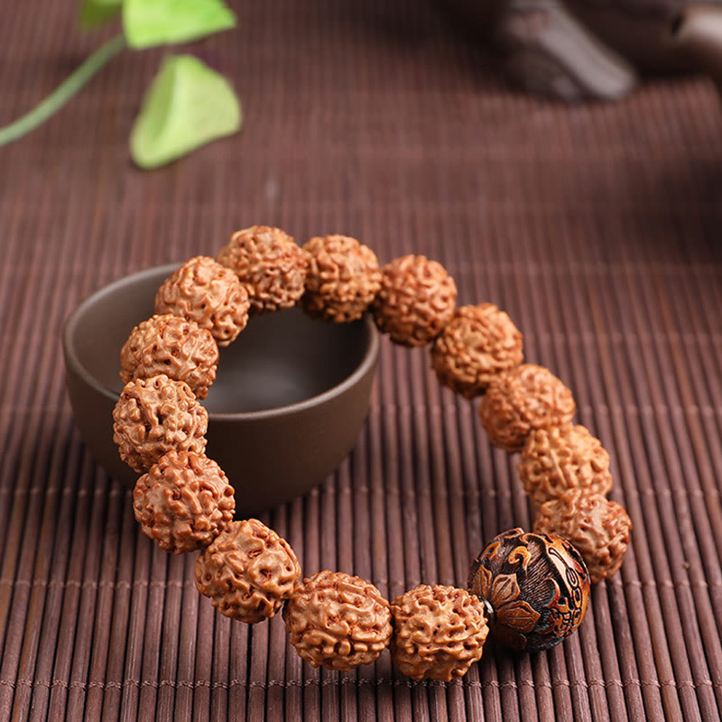 KarmaRipple's Tibet Rudraksha Bodhi Seed PiXiu Bronze Coin Wealth Fortune Bracelet p2