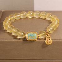 Bracelet de générosité authentique en citrine et cinq écritures de KarmaRipple