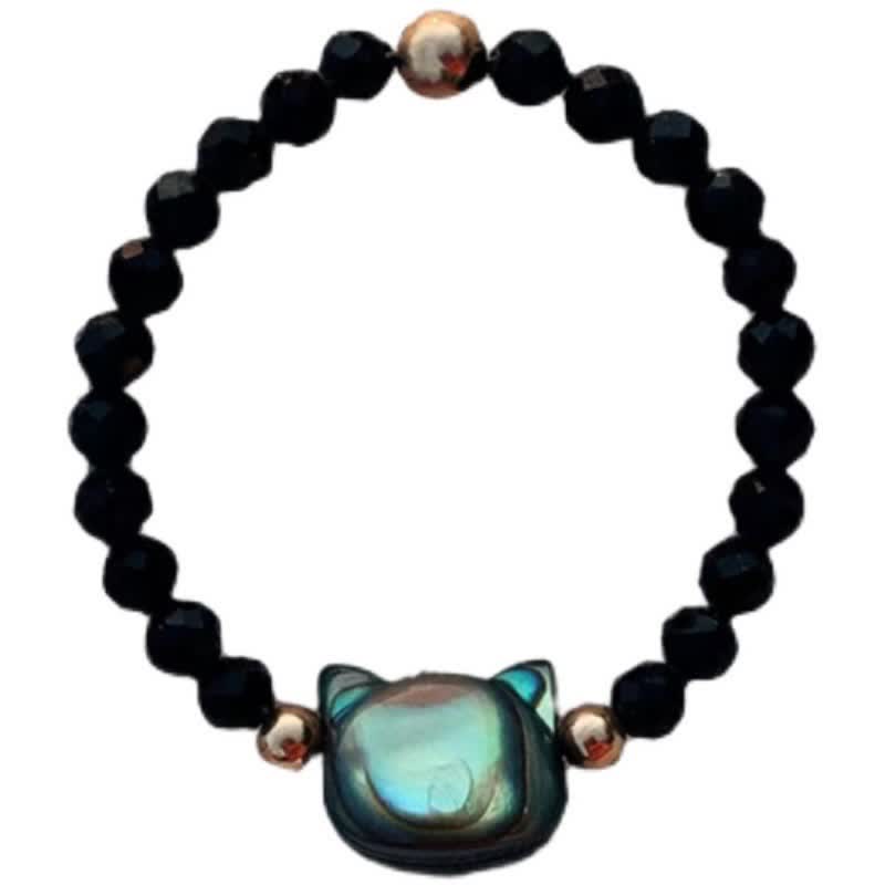 KarmaRipple's Authentic Tridacna Stone Lovely Cat 14K Gold Blessing Ring p11