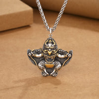 Collier pendentif de protection en bronze avec oiseau Garuda du Tibet de KarmaRipple