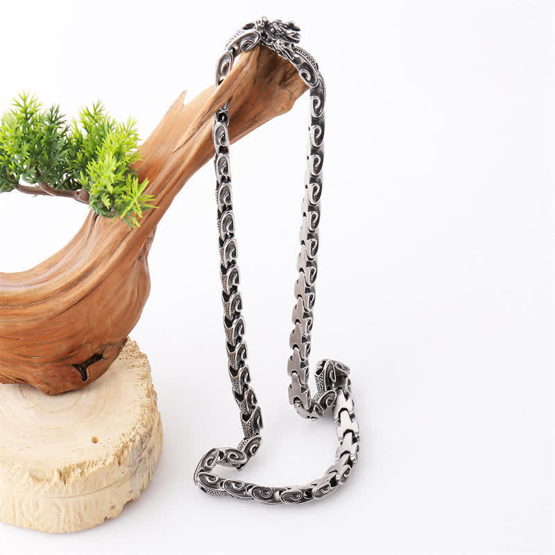 KarmaRipple's Dragon Pattern Titanium Steel Protection Pendant Necklace Bracelet p8