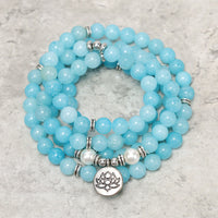 Bracelet Mala en pierre d'amazonite authentique de KarmaRipple