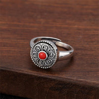 Bague rotative tibétaine Om Mani Padme Hum Peace de KarmaRipple