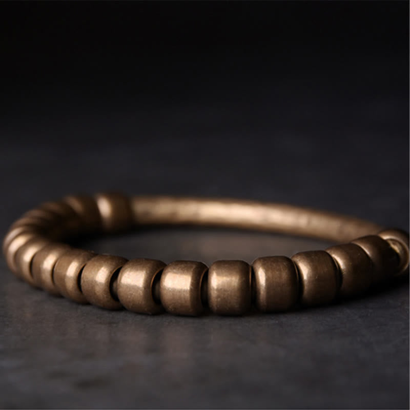 KarmaRipple's Simple Design Bronze Brass Bead Fortune Wealth Bracelet p10