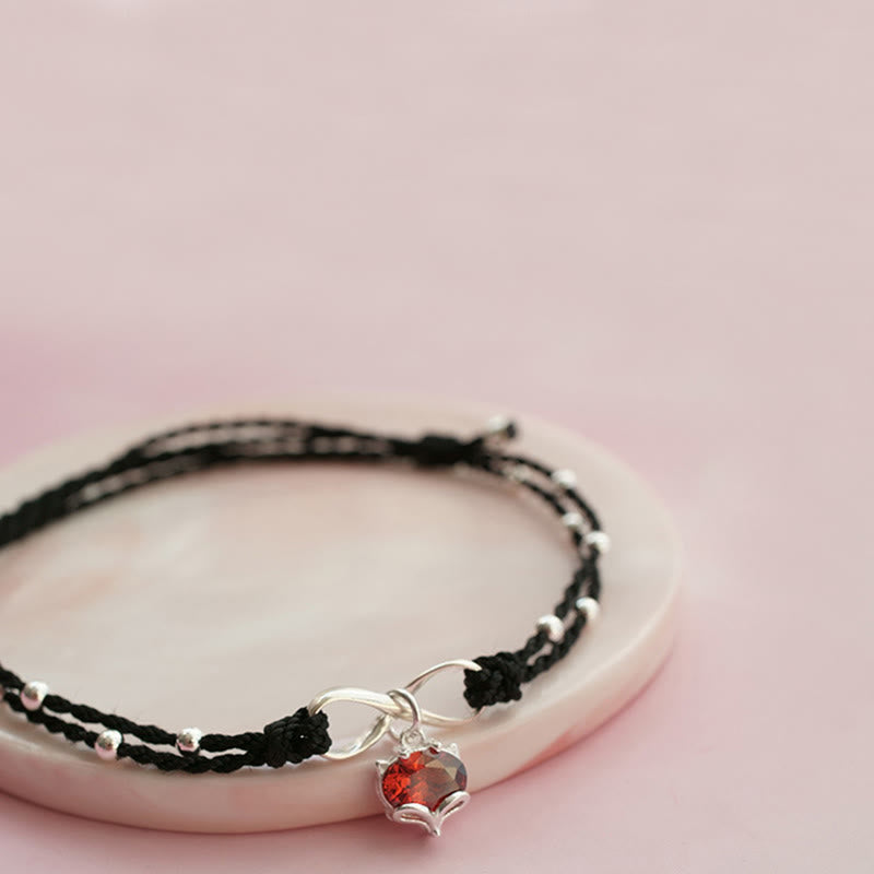 KarmaRipple's Love Heart Infinity Symbol Woven String Anklet p11