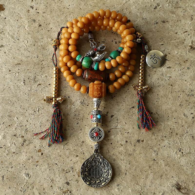 KarmaRipple's Tibet 108 Mala Beadwork Bodhi Seed Bagua Vajra Wealth Bracelet p21