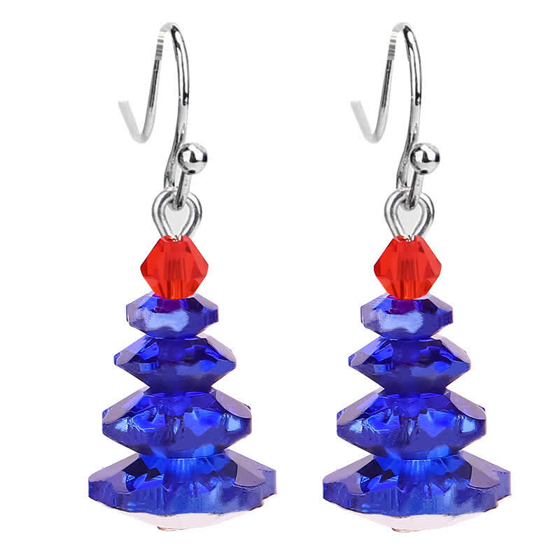KarmaRipple's Various Crystals Christmas Tree Amethyst Peace Balancing Drop Earrings p4