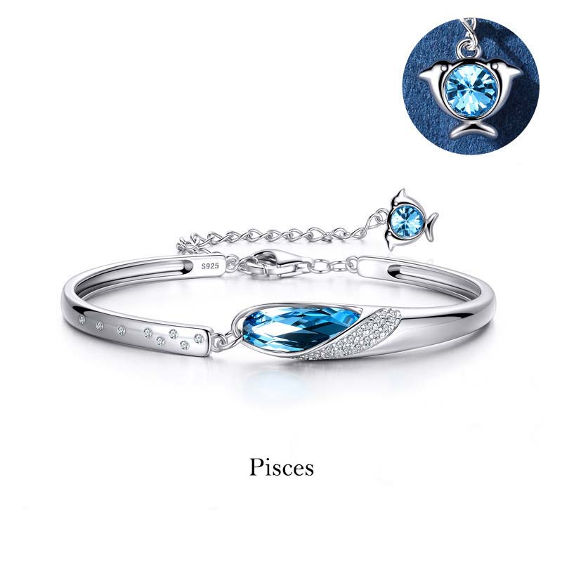 KarmaRipple's 925 Silver Plated Bronze 12 Constellations of the Zodiac Talisman Bracelet p2