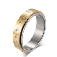 Bague rotative d'équilibre en acier titane Mantra de KarmaRipple