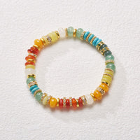 Bracelet de confiance authentique en agate rouge et jade arc-en-ciel de KarmaRipple