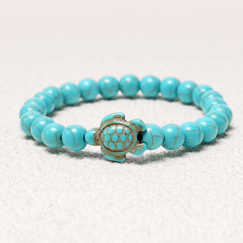 KarmaRipple's Authentic Stone Sea Turtle Turquoise Blessing Bracelet p17