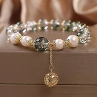 Bracelet Talisman d'acceptation de soi en perle fantôme verte de KarmaRipple
