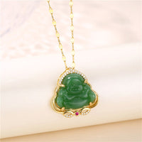 Pendentif de paix authentique Bouddha rieur de KarmaRipple