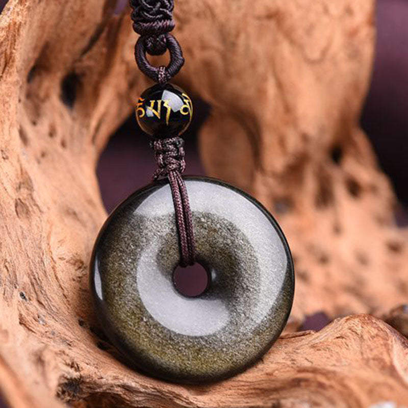 KarmaRipple's Tibetan Obsidian Protection Pendant p10