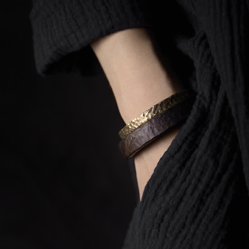 KarmaRipple's Simple Design Bronze Wealth Cuff Bracelet p6