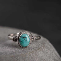 Bague d'amour et de sagesse en argent sterling 925 turquoise de KarmaRipple