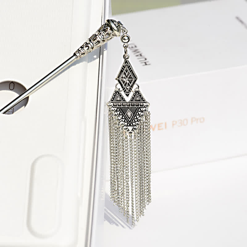 KarmaRipple's Water Drop Lily of the Valley Flowers Tassels Confidence Hairpin p21