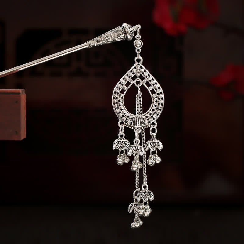 KarmaRipple's Water Drop Lily of the Valley Flowers Tassels Confidence Hairpin p53