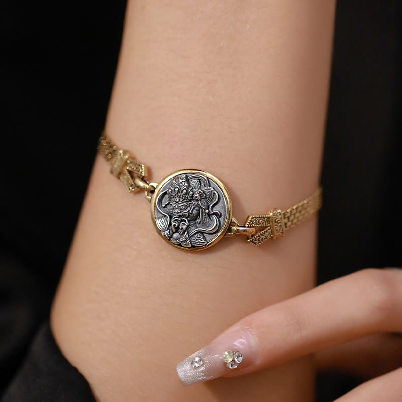 KarmaRipple's Tibetan 925 Sterling Silver Zakiram Goddess of Wealth Blessing Protection Bracelet p7