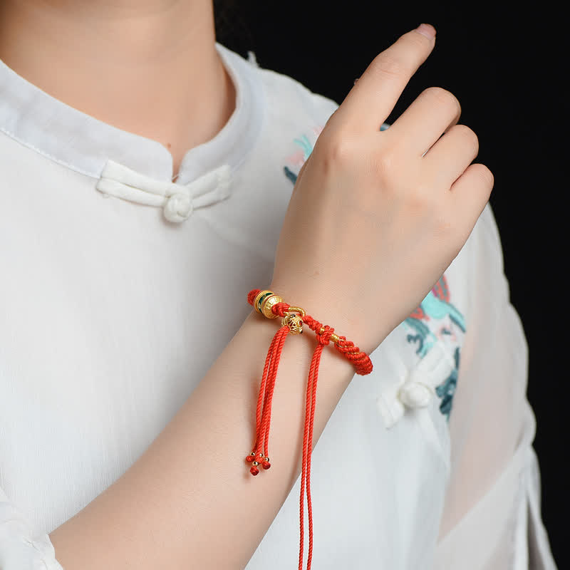 KarmaRipple's Tibetan Handmade Fortune Prayer Wheel Bead Talisman Weave Colorful String Bracelet p12