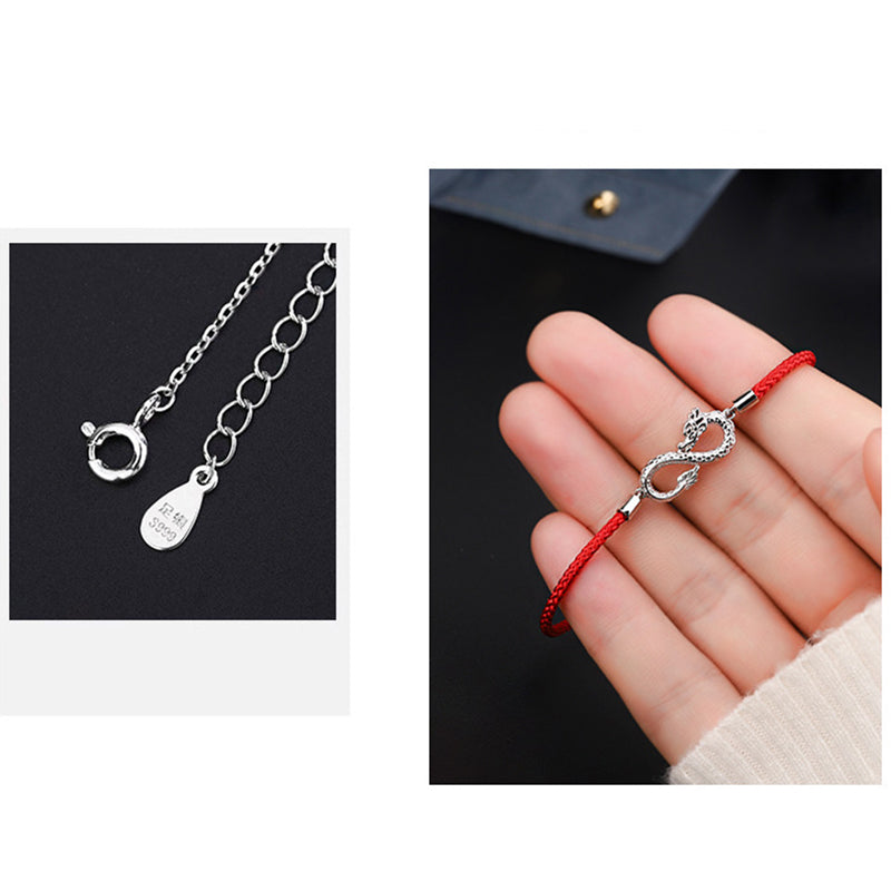 KarmaRipple's Year Of The Dragon 999 Sterling Silver Endless Weave Fortune Protection Bracelet p8