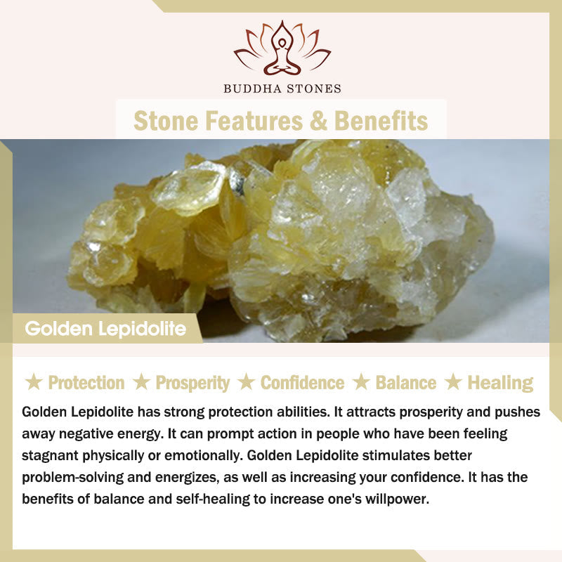 KarmaRipple's Authentic Golden Lepidolite Protection Prosperity Bracelet p9