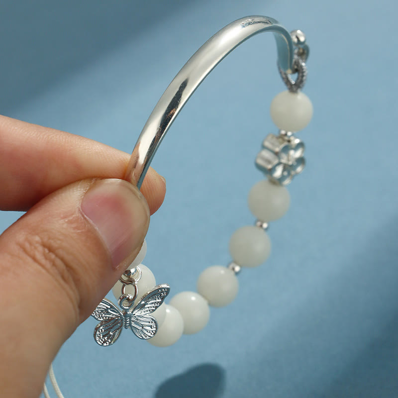 KarmaRipple's Bodhi Seed Butterfly Lotus Fortune Wealth Bracelet Bangle p6