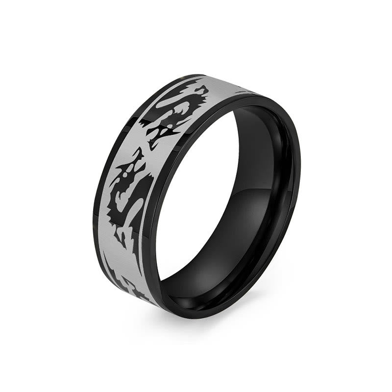 KarmaRipple's Dragon Carved Protection Strength Titanium Steel Ring p20