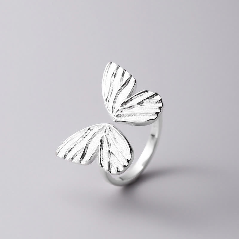 KarmaRipple's 925 Sterling Silver Butterfly Love Freedom Ring p6