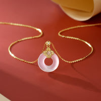 Collier avec pendentif en argent sterling 925 et pièce de monnaie en calcédoine, boucle de paix et symbole de la paix de KarmaRipple