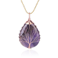 Collier pendentif arbre de vie en quartz authentique de KarmaRipple, équilibrant l'énergie
