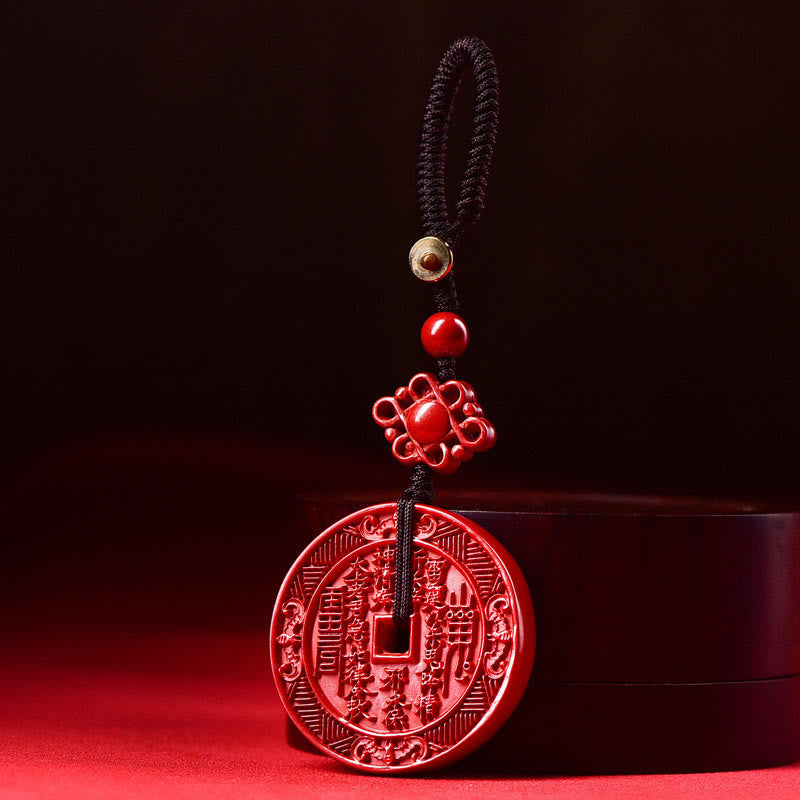 KarmaRipple's Authentic Cinnabar Mountain Ghosts Spend Money Bagua Blessing Pendant Necklace Key Chain p2