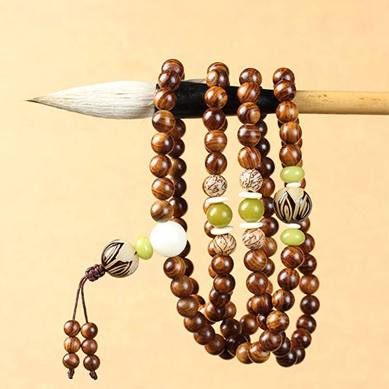 KarmaRipple's Tibetan Rosewood Mala Protection Calm Bracelet p3