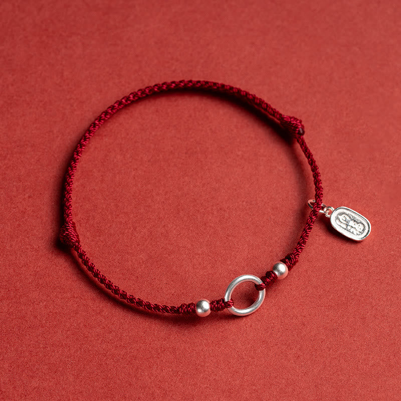 KarmaRipple's 925 Sterling Silver Fortunate Fortune Peace Joy Lotus Peace Buckle Red String Bracelet p7