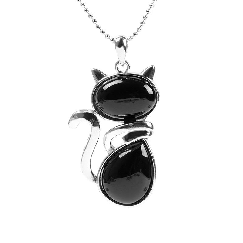 KarmaRipple's Cat Pattern Authentic Gemstone Protection Pendant Necklace p7