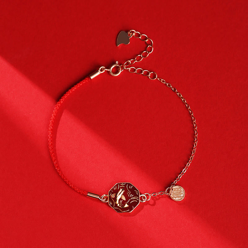 KarmaRipple's 925 Sterling Silver Fortune Koi Fish Color Change Wealth Handcrafted Woven Bracelet p3