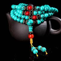 Bracelet Mala d'équilibrage en turquoise tibétain de KarmaRipple